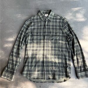 Faherty Men’s Long Sleeve Button Down, Size S, Green Plaid